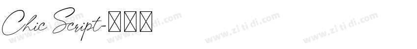 Chic Script字体转换